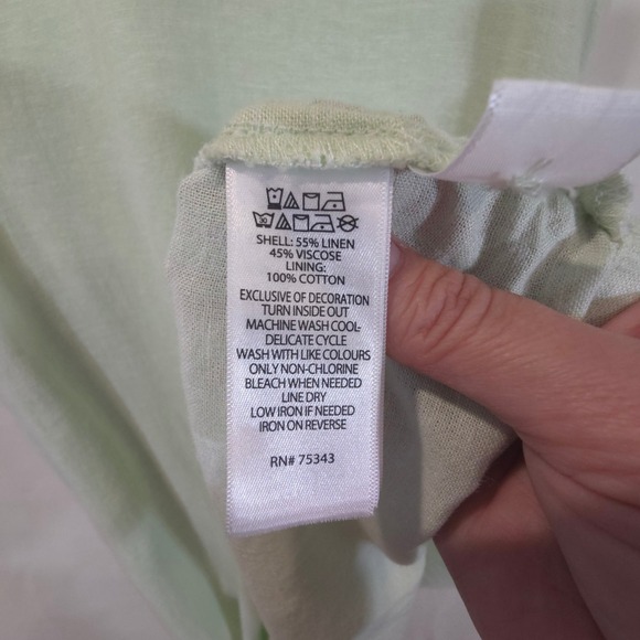 Laura Ashley Light Green V Neck Button Front Maxi Dress Size 2 - Picture 9 of 9